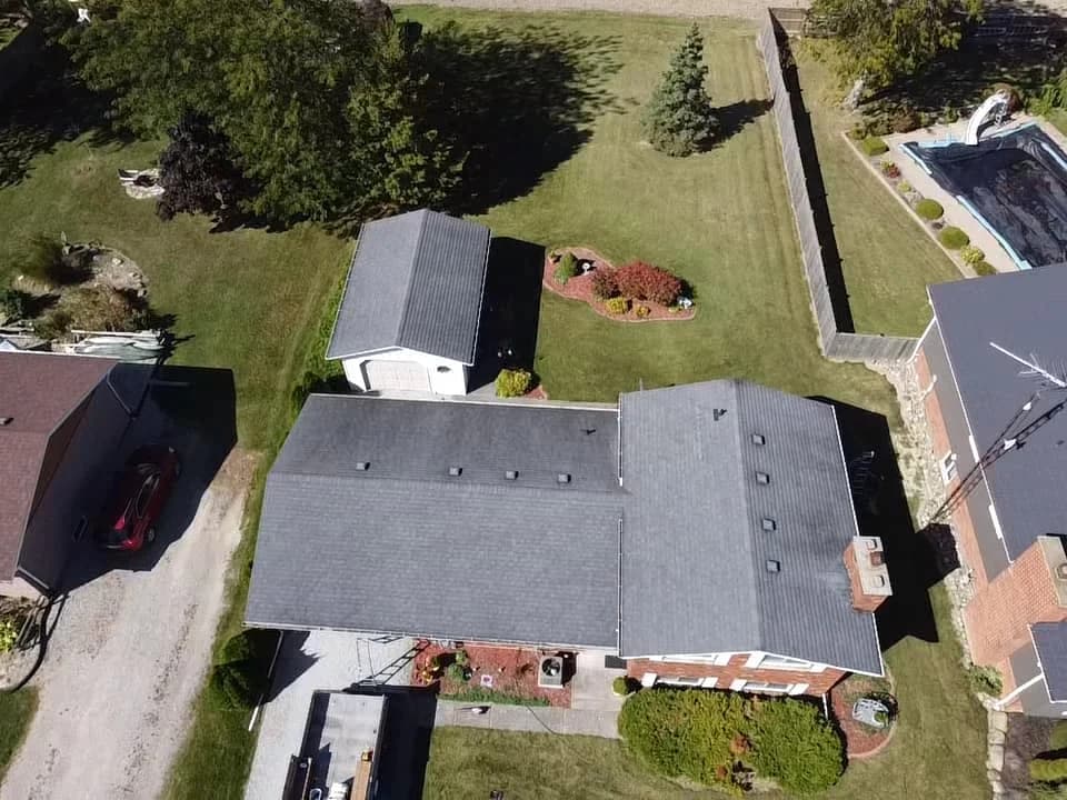 Weathered commercial roof before restoration